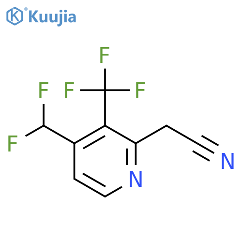 4-(Difluoromethyl)-3-(trifluoromethyl)pyridine-2-acetonitrile structure
