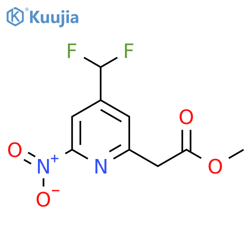Methyl 4-(difluoromethyl)-2-nitropyridine-6-acetate structure