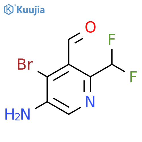 5-Amino-4-bromo-2-(difluoromethyl)pyridine-3-carboxaldehyde structure