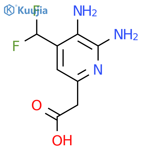 2,3-Diamino-4-(difluoromethyl)pyridine-6-acetic acid structure