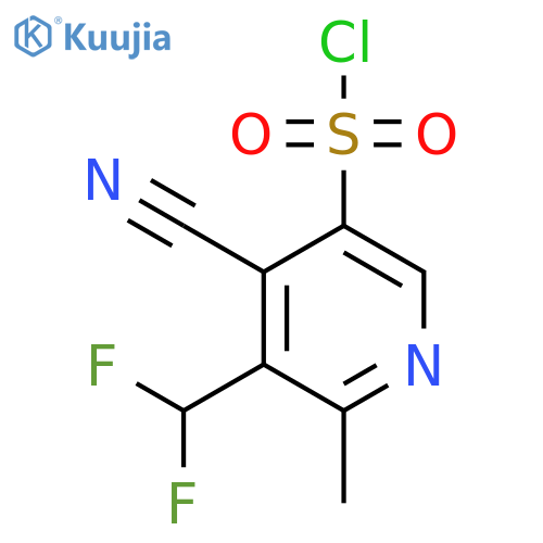 4-Cyano-3-(difluoromethyl)-2-methylpyridine-5-sulfonyl chloride structure