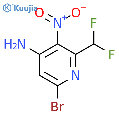 4-Amino-6-bromo-2-(difluoromethyl)-3-nitropyridine structure