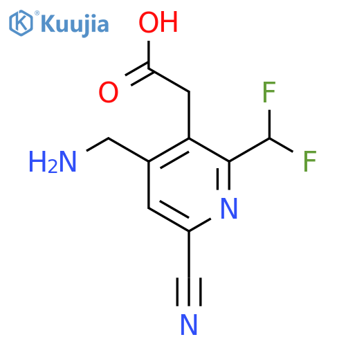 4-(Aminomethyl)-6-cyano-2-(difluoromethyl)pyridine-3-acetic acid structure