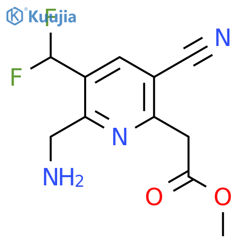 Methyl 2-(aminomethyl)-5-cyano-3-(difluoromethyl)pyridine-6-acetate structure