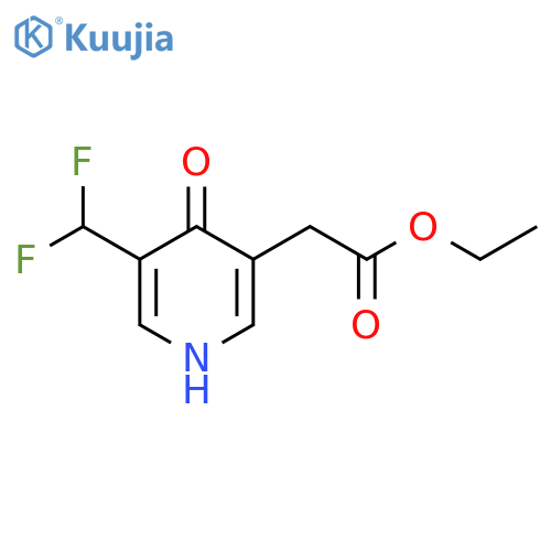 Ethyl 3-(difluoromethyl)-4-hydroxypyridine-5-acetate structure