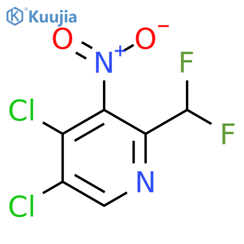 4,5-Dichloro-2-(difluoromethyl)-3-nitropyridine structure