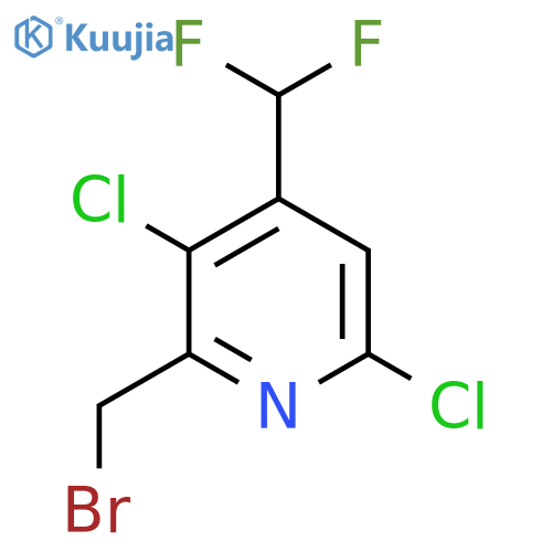2-(Bromomethyl)-3,6-dichloro-4-(difluoromethyl)pyridine structure