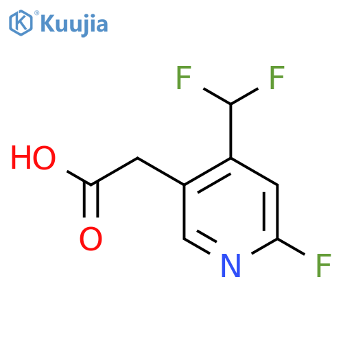 4-(Difluoromethyl)-2-fluoropyridine-5-acetic acid structure
