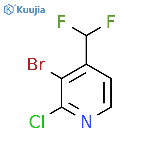 3-Bromo-2-chloro-4-(difluoromethyl)pyridine structure