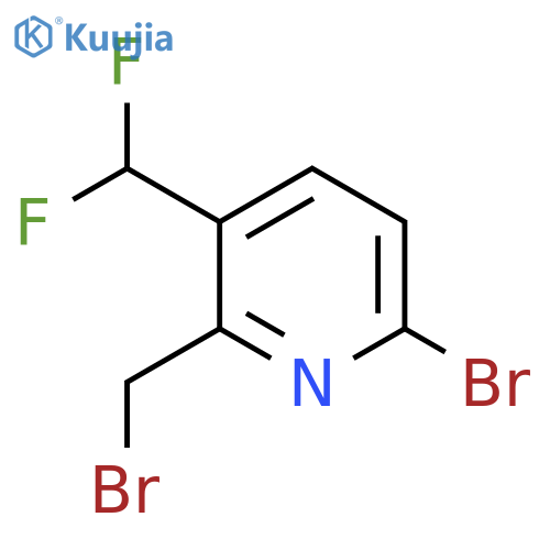 6-Bromo-2-(bromomethyl)-3-(difluoromethyl)pyridine structure