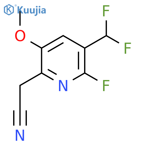 3-(Difluoromethyl)-2-fluoro-5-methoxypyridine-6-acetonitrile structure