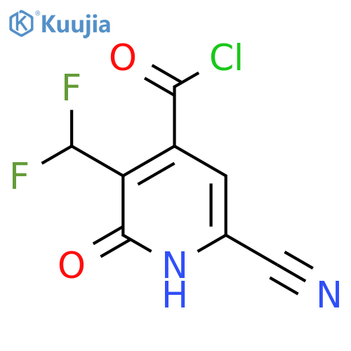 6-Cyano-3-(difluoromethyl)-2-hydroxypyridine-4-carbonyl chloride structure