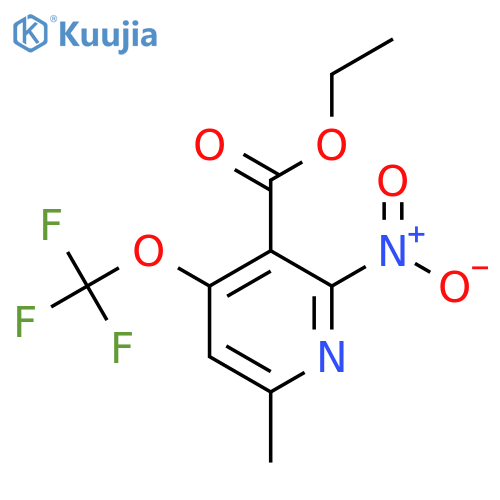 Ethyl 6-methyl-2-nitro-4-(trifluoromethoxy)pyridine-3-carboxylate structure