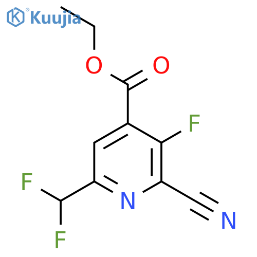 Ethyl 2-cyano-6-(difluoromethyl)-3-fluoropyridine-4-carboxylate structure