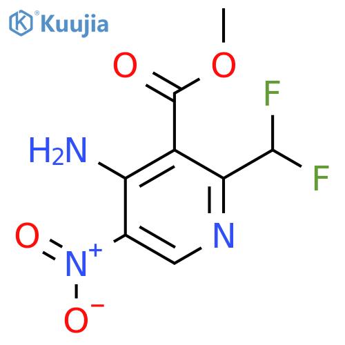 Methyl 4-amino-2-(difluoromethyl)-5-nitropyridine-3-carboxylate structure