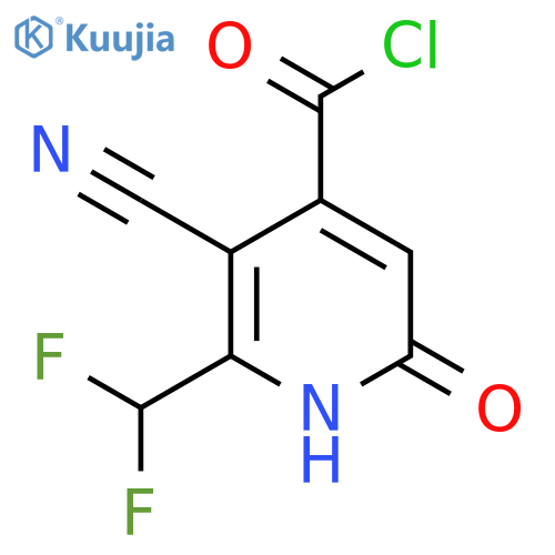 3-Cyano-2-(difluoromethyl)-6-hydroxypyridine-4-carbonyl chloride structure