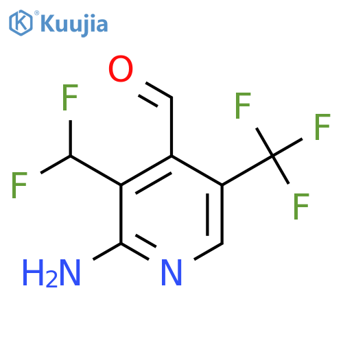 2-Amino-3-(difluoromethyl)-5-(trifluoromethyl)pyridine-4-carboxaldehyde structure