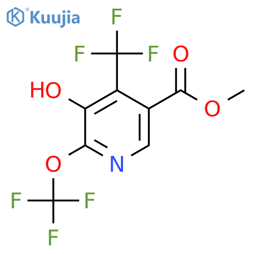 Methyl 3-hydroxy-2-(trifluoromethoxy)-4-(trifluoromethyl)pyridine-5-carboxylate structure