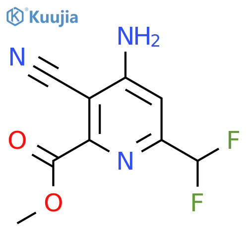 Methyl 4-amino-3-cyano-6-(difluoromethyl)pyridine-2-carboxylate structure