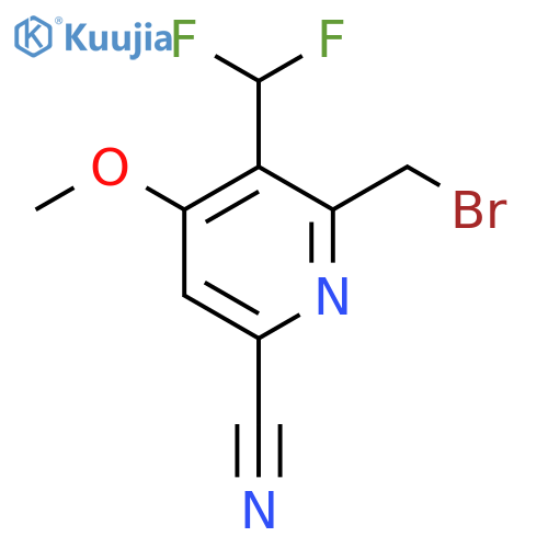 2-(Bromomethyl)-6-cyano-3-(difluoromethyl)-4-methoxypyridine structure