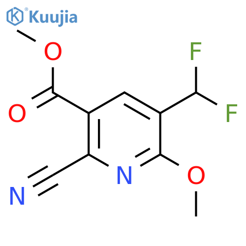 Methyl 2-cyano-5-(difluoromethyl)-6-methoxypyridine-3-carboxylate structure