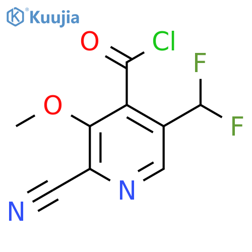 2-Cyano-5-(difluoromethyl)-3-methoxypyridine-4-carbonyl chloride structure