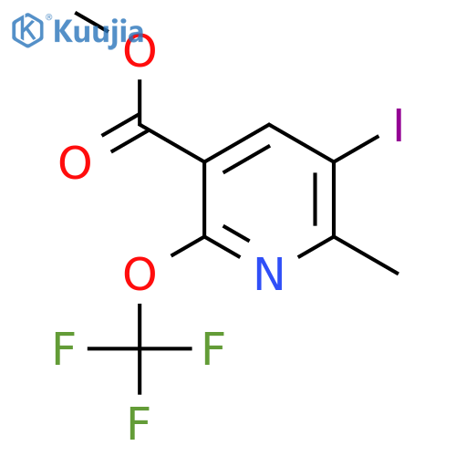 Methyl 3-iodo-2-methyl-6-(trifluoromethoxy)pyridine-5-carboxylate structure