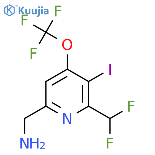 6-(Aminomethyl)-2-(difluoromethyl)-3-iodo-4-(trifluoromethoxy)pyridine structure