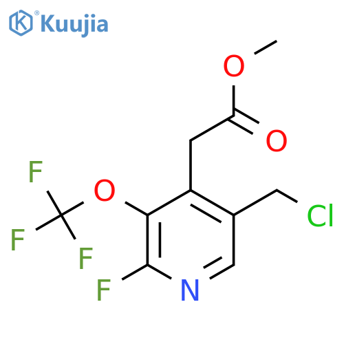 Methyl 5-(chloromethyl)-2-fluoro-3-(trifluoromethoxy)pyridine-4-acetate structure