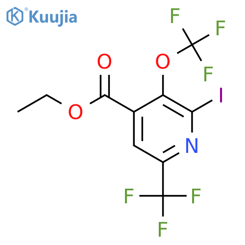 Ethyl 2-iodo-3-(trifluoromethoxy)-6-(trifluoromethyl)pyridine-4-carboxylate structure