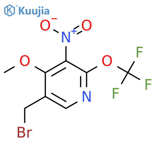 5-(Bromomethyl)-4-methoxy-3-nitro-2-(trifluoromethoxy)pyridine structure
