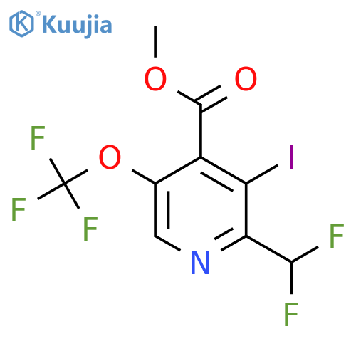 Methyl 2-(difluoromethyl)-3-iodo-5-(trifluoromethoxy)pyridine-4-carboxylate structure