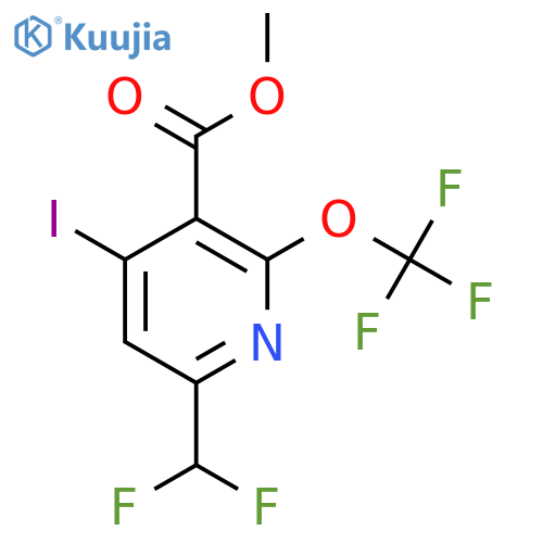 Methyl 6-(difluoromethyl)-4-iodo-2-(trifluoromethoxy)pyridine-3-carboxylate structure