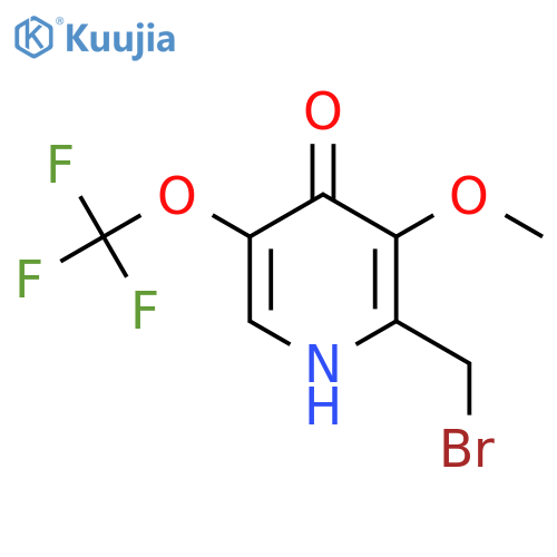 2-(Bromomethyl)-4-hydroxy-3-methoxy-5-(trifluoromethoxy)pyridine structure