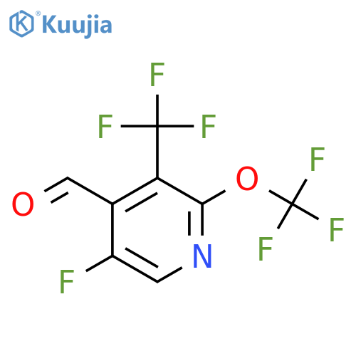 5-Fluoro-2-(trifluoromethoxy)-3-(trifluoromethyl)pyridine-4-carboxaldehyde structure