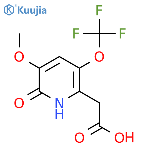 2-Hydroxy-3-methoxy-5-(trifluoromethoxy)pyridine-6-acetic acid structure