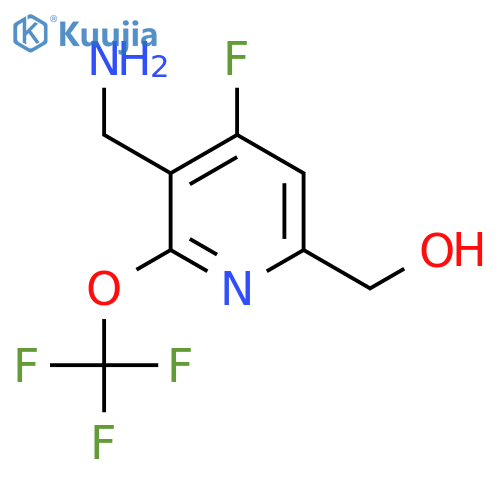 3-(Aminomethyl)-4-fluoro-2-(trifluoromethoxy)pyridine-6-methanol structure