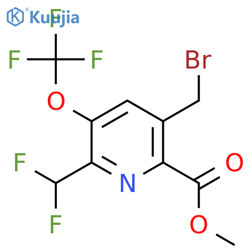 Methyl 5-(bromomethyl)-2-(difluoromethyl)-3-(trifluoromethoxy)pyridine-6-carboxylate structure