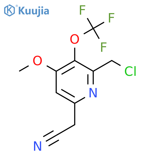 2-(Chloromethyl)-4-methoxy-3-(trifluoromethoxy)pyridine-6-acetonitrile structure
