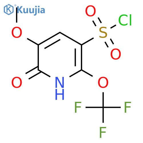 2-Hydroxy-3-methoxy-6-(trifluoromethoxy)pyridine-5-sulfonyl chloride structure