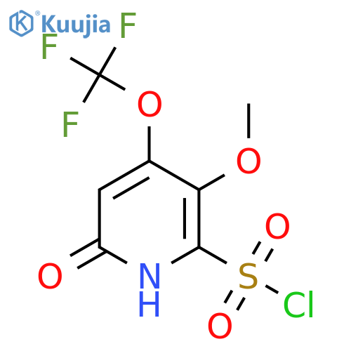 6-Hydroxy-3-methoxy-4-(trifluoromethoxy)pyridine-2-sulfonyl chloride structure