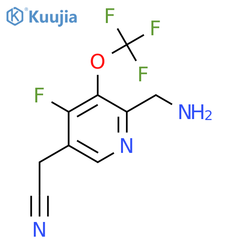 2-(Aminomethyl)-4-fluoro-3-(trifluoromethoxy)pyridine-5-acetonitrile structure