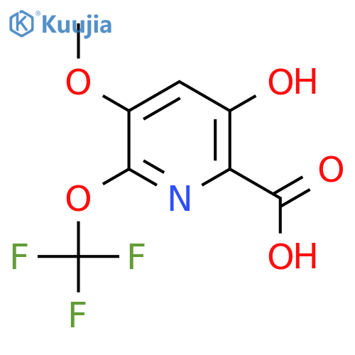 3-Hydroxy-5-methoxy-6-(trifluoromethoxy)pyridine-2-carboxylic acid structure