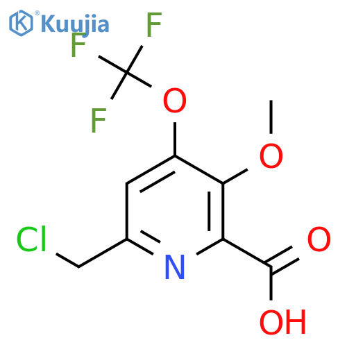 6-(Chloromethyl)-3-methoxy-4-(trifluoromethoxy)pyridine-2-carboxylic acid structure