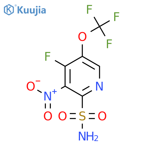 4-Fluoro-3-nitro-5-(trifluoromethoxy)pyridine-2-sulfonamide structure