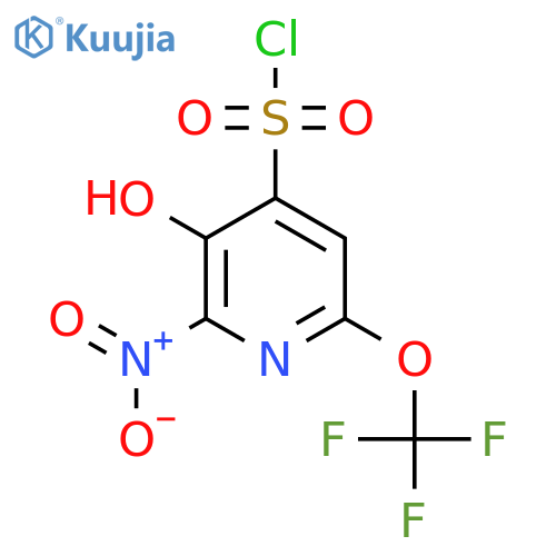 3-Hydroxy-2-nitro-6-(trifluoromethoxy)pyridine-4-sulfonyl chloride structure