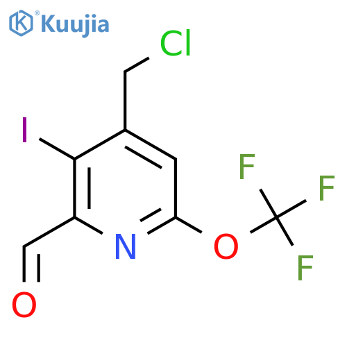 4-(Chloromethyl)-3-iodo-6-(trifluoromethoxy)pyridine-2-carboxaldehyde structure