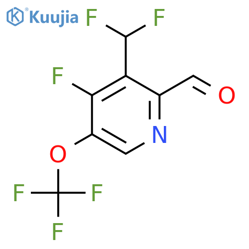 3-(Difluoromethyl)-4-fluoro-5-(trifluoromethoxy)pyridine-2-carboxaldehyde structure