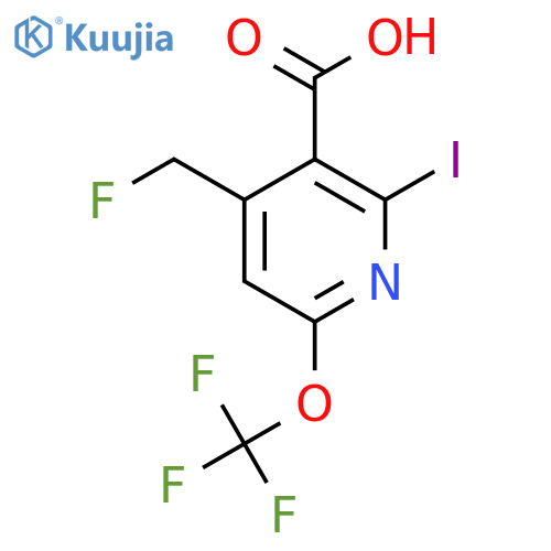 4-(Fluoromethyl)-2-iodo-6-(trifluoromethoxy)pyridine-3-carboxylic acid structure