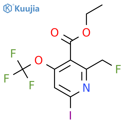 Ethyl 2-(fluoromethyl)-6-iodo-4-(trifluoromethoxy)pyridine-3-carboxylate structure
